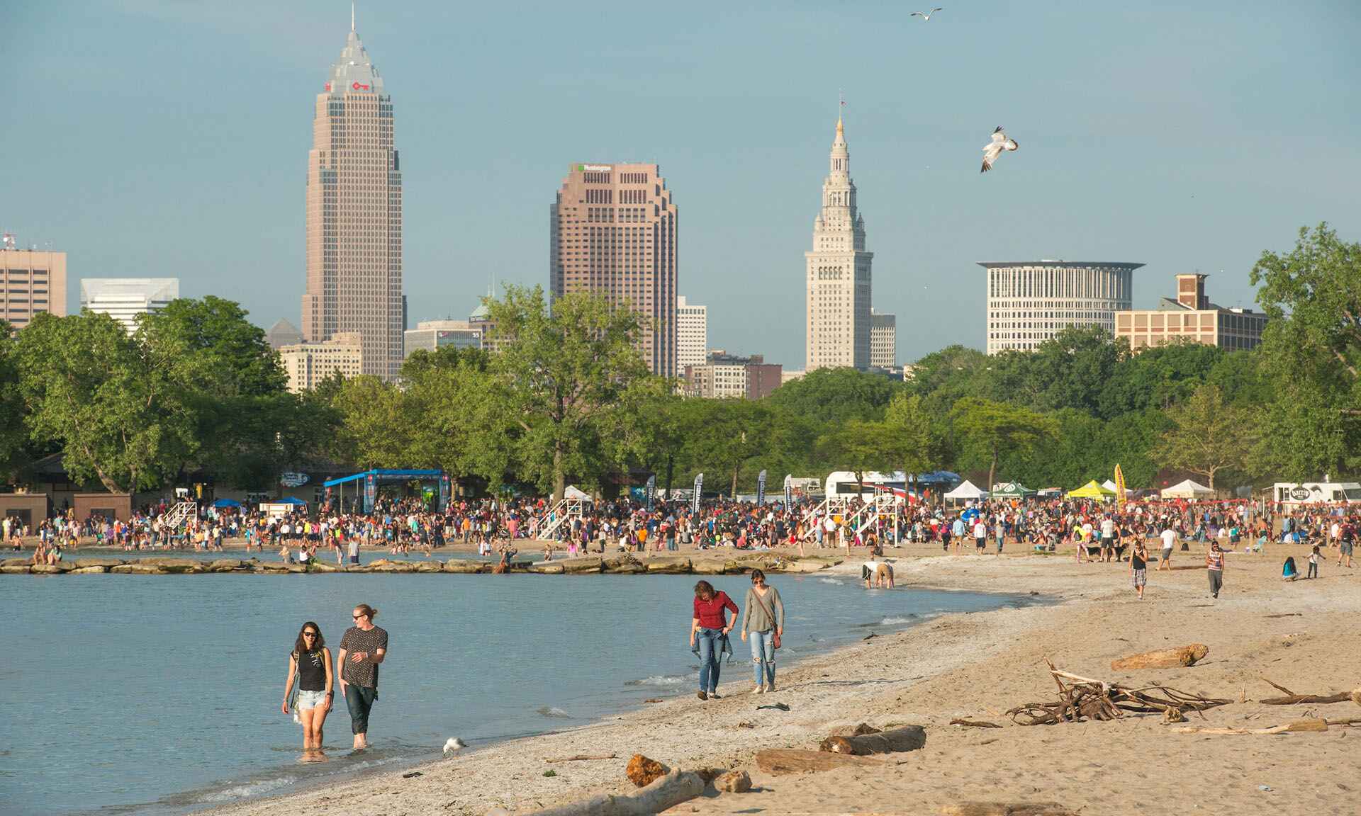 Beach with people