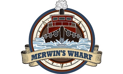 Cartoon image of a steam boat in the water